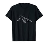 cute Origami Dinosaurus roaring T-Shirt