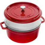 3272340054389 Round cast iron pot with Staub insert - 3.8 ltr, Red