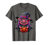 Scary Halloween Pig Witch Hat Costume Spooky Season T-Shirt