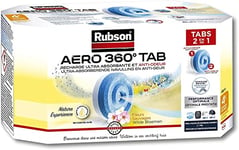 Rubson AERO 360° Recharges en tabs parfum fleurs sauvages, recharges pour absorbeur d'humidité, ultra absorbantes et anti odeurs, recharge pour déshumidificateur, 4 x 450 g