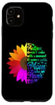 iPhone 11 Autism Manual Mom Mother Mama Flower Rainbow Case