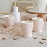 Ginger Ray White Paper Cups with Pop-Out Teddy Bear Ears Baby Shower Tableware 8 Pack, Neutral