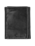 Steve Madden mens Leather Rfid Extra Capacity Attached Flip Pocket Wallet, Black (Antique), One Size UK