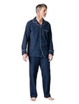 LAPASA Ensemble de Pyjama Homme Chaud & Confortable 100% Flanelle de Coton M95 Ensemble Bleu Marine, L