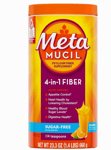 Metamucil Daily Fiber Supplement, Orange Smooth Sugar Free Psyllium Husk Fiber