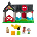 Fisher-Price Coffret Little People L’Écurie des Joyeux Chevaux avec Sons, Figurines et Accessoires, pour Les Enfants à partir de 1 an, HWR84