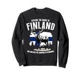 Finland's Beauty Adventure Nature Outfit Moose Scandinavian Sweatshirt