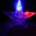 GO02083-14CM Plast Julgran Star Light toppstjärna Juldekorationer led lysande femuddig stjärna