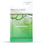 Voesh New York Pedi In A Box - Deluxe 4 Step - Cucumber Fresh (35g, 2x20g,15.5g)