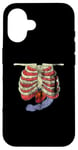 iPhone 16 Skeleton Bone Zombie Blood Rib Halloween Costume Case