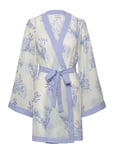 Malina Dalia Printed Wrap Kaftan Blå