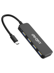 dezen UH34 Type C USB Hub - USB 3.0 - 4 porte - Svart