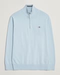 GANT Classic Cotton Half Zip Fresh Blue