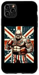 Coque pour iPhone 11 Pro Max Boxe Britannique Union Jack Drapeau Boxeur