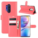 Oneplus 8 Pro      Pu Wallet Case    [Red]