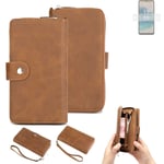 2in1 protection case for Nokia G22 wallet brown cover pouch