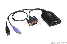 ATEN KA7166 - Câble clavier / vidéo / souris (KVM) - RJ-45 (F) pour USB, DVI-D (M) - 9.1 cm - pour ATEN CN9850; KVM over IP KN1132VB