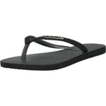 Havaianas Slim Sparkle Black Rubber Flip Flops Sandals