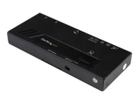 Startech.Com 2-Port Hdmi Automatic Video Switch - 4K 2X1 Hdmi Switch With Fast Switching, Auto-Sensing And Serial Control (Vs221hd4ka) - Video/Audio Switch - 2 X Hdmi - Stasjonær