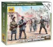 Soviet Militia 1941 1:72 Figurine Plastique Model Kit Zvezda