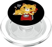 Kawaii Orange Tabby Cat Retro Rotary Phone Cat Lover PopSockets PopGrip for MagSafe