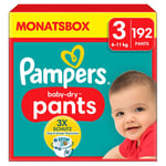 Pampers Baby-Dry Pants, størrelse 3 Midi, 6-11 kg, månedsboks (1 x 192 bukser)