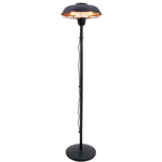 Terrassvärmare Golvmodell 900/2100W Svart 197 cm Rund Industriell HORTUS