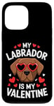 iPhone 13 Pro Max Chocolate Labrador My Valentines Hearts Day Dog Mom Dad Case