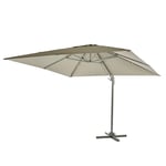 Brafab, Linz  frihängande parasoll 300x300 cm light grey/khaki