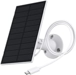 Panneau Solaire pour Camera Surveillance WiFi Exterieure sans Fil Batterie Solaire, pour camera exterieur sans fil, type C, étanche, chargement continuel