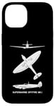 iPhone 14 Supermarine Spitfire Mark 1 WW2 Plane Spotter Silhouettes Case