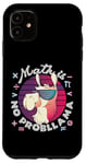 Coque pour iPhone 11 Math is No ProbLlama Jeu de mots amusant en forme de lama