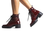 L'Intervalle Femme SIBBLE Rangers Boots, Rouge (Bordeaux Naplack 0023), 38 EU