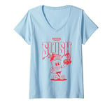 Womens Stranger Things Cherry Slush Dr. Alexei Frozen Drink V-Neck T-Shirt