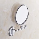 HGXC Salle de Bains tenture Murale hôtel beauté Miroir télescopique Pliant Double Miroir Salle de Bain 3 Fois loupe