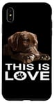 Coque pour iPhone XS Max Chiot This Is Love Chocolate Lab