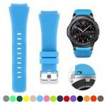 20 mm 22 mm band för Samsung Galaxy Watch 4/6/Classic/5/ pro/3/active 2/Gear s3/S2 silikonarmband Huawei GT/4/2/GT2/3 Pro -rem sky blue 9 22mm