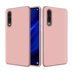 Silicone Case for Huawei P30, Silicone Soft Phone Cover with Soft Microfiber Cloth Lining, Ultra-thin ShockProof Phone Case for Huawei P30 (Pink)