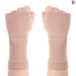 Elastic Compression Wrist Support Brace For Carpal Pain Skin Color S