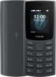 Nokia 105 2G Feature Phone with long-lasting battery, 12 hours of Charcoal 