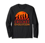 Game of Cricket Evolution for Human beings Long Sleeve T-Shirt