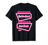 Barbie The Movie - Barbie Land Real World This Way Signs T-Shirt