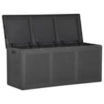 COFFRE D'EXTERIEUR - RANGEMENT D'EXTERIEUR - BAO Boîte de rangement de jardin 270 L Noir PP Rotin - 7658797059768