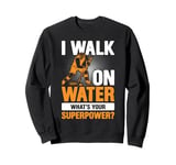 I Walk on Water Ice Hockey Lover Player Superpower Youth Sweatshirt