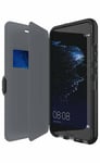 Huawei P10 Tech21 Evo FlexShock Wallet Phone Case for with Card Holder - Black