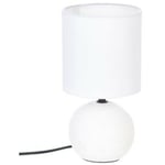 Atmosphera - Lampe à Poser Céramique Boule 25cm Blanc Strié
