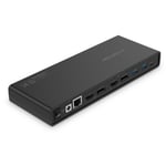 LENTION 5K USB C & USB A Docking Station with HDMI & DisplayPort Dual 4K Displays, Gigabit Ethernet, Audio Adapter, 6 USB 3.0 Compatible MacBook Pro 13/15/16, Mac Air, Surface Laptop, More(D92, Black)