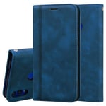 Sininen Yhteensopiva Huawei Honor 8X Business Magnetic Case -Kotelon Kanssa