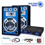 Kit de sonorisation Blue Star Series « Beatstar » amplificateur de sonorisation 700 W max., enceinte de sonorisation 800 W max., câble inclus