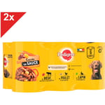 Pedigree - 12 Boîtes en sauce 3 variétés pâtée pour chien 400g (2x6)